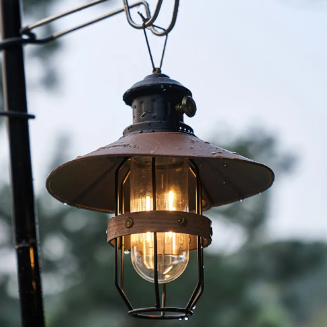 MOBI GARDEN Vintage Multi-Function Hanging Camp Lamp