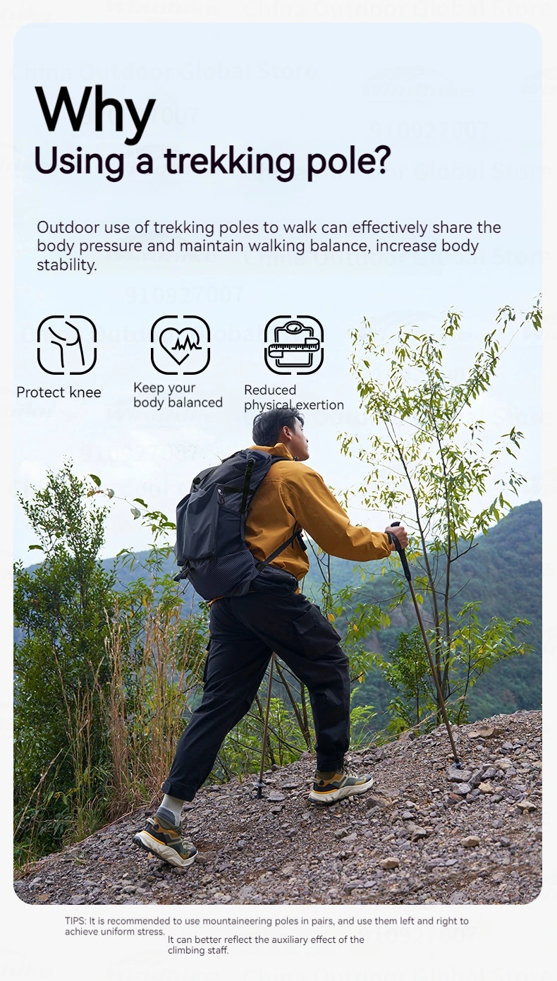 MOBI GARDEN Carbon Fiber Trekking Poles