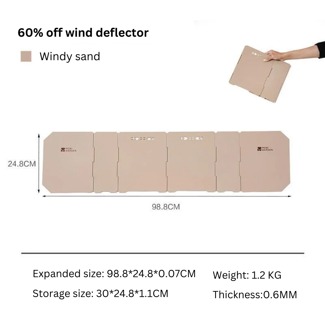 MOBI GARDEN Windshield for Cassette Stove