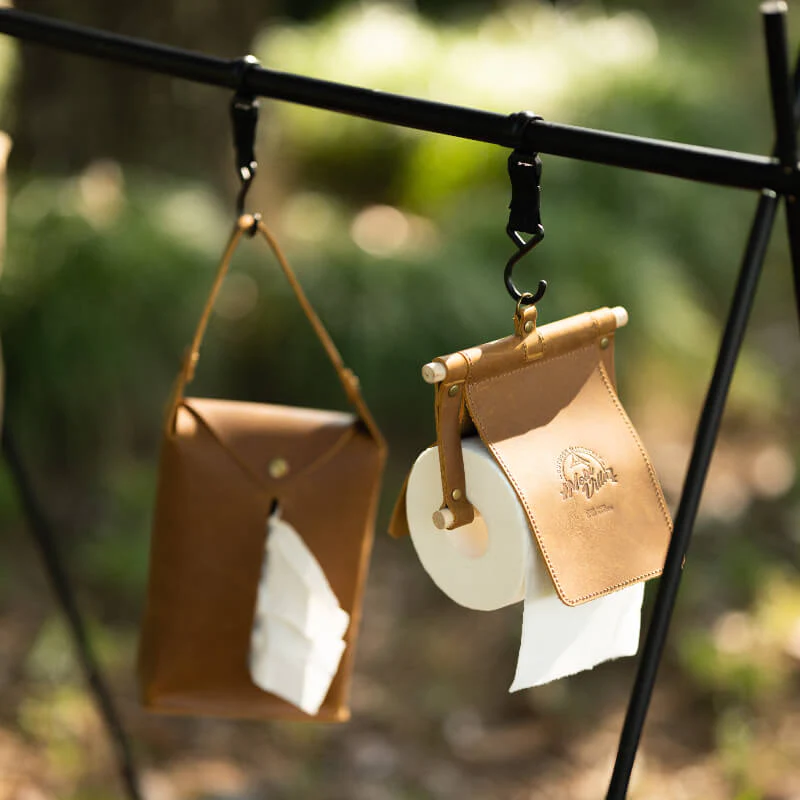 MOBI GARDEN Cowhide Wood Stick Paper Towel Holder