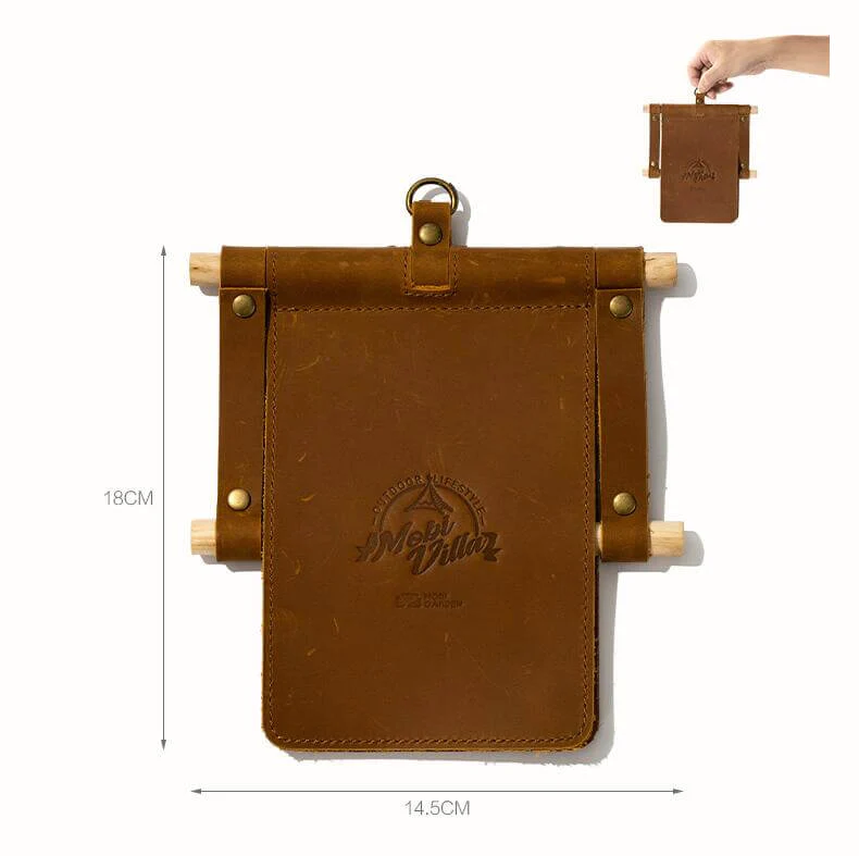 MOBI GARDEN Cowhide Wood Stick Paper Towel Holder