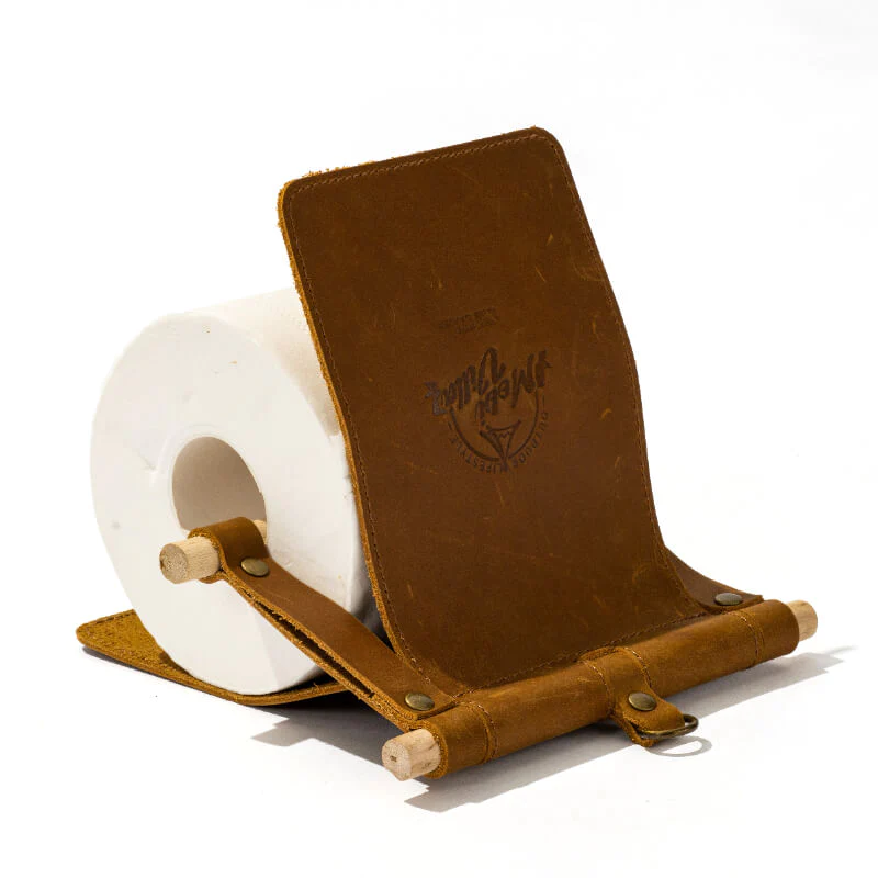 MOBI GARDEN Cowhide Wood Stick Paper Towel Holder