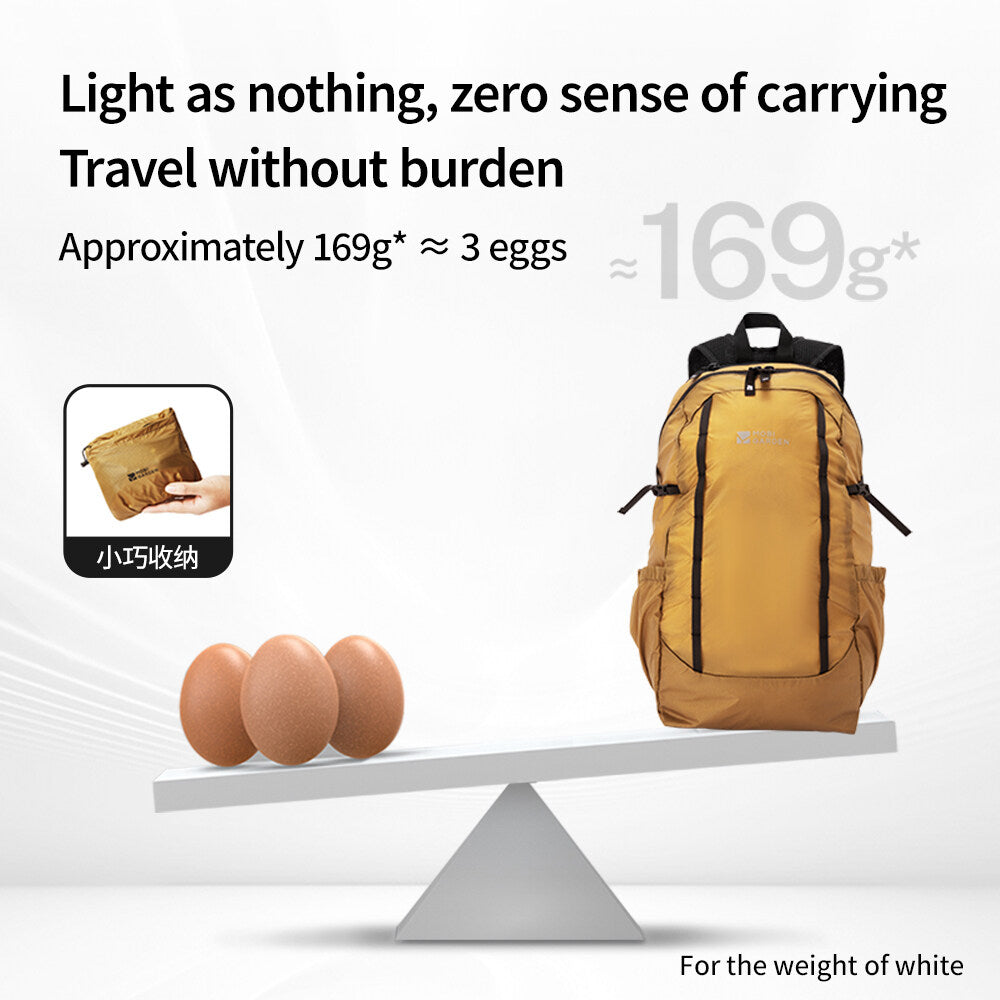 MOBI GARDEN Ultra-Lightweight 20L Foldable Backpack