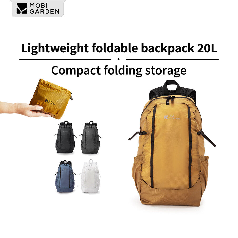 MOBI GARDEN Ultra-Lightweight 20L Foldable Backpack