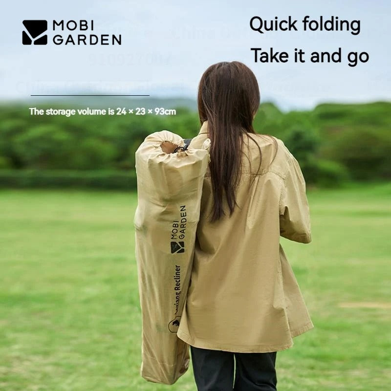 MOBI GARDEN Folding Lazy Chair with Leg Rest