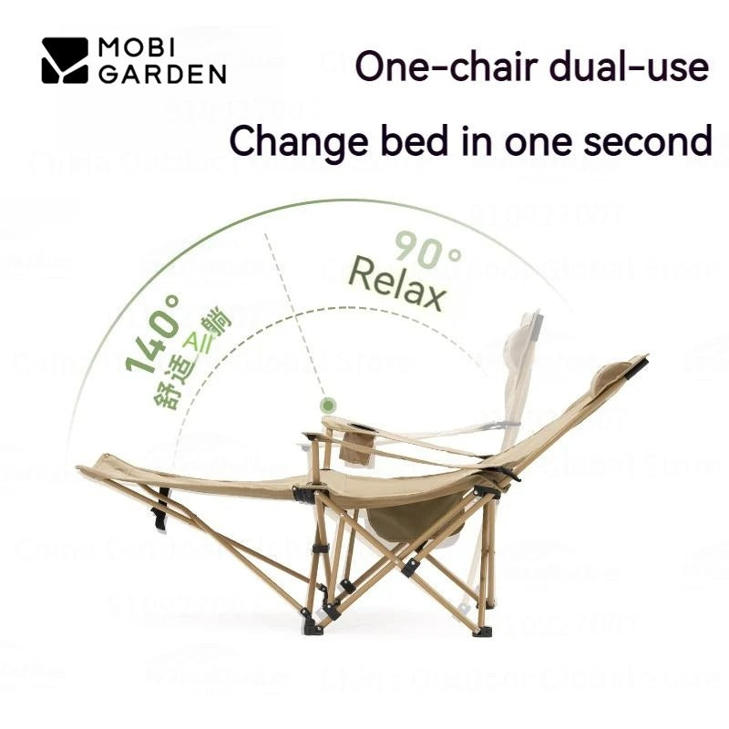 MOBI GARDEN Folding Lazy Chair with Leg Rest