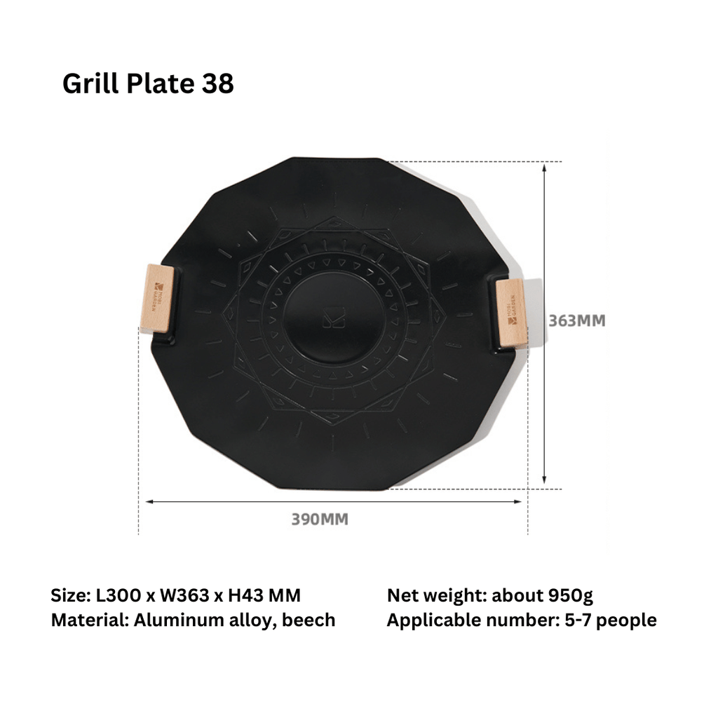MOBI GARDEN Multipurpose Grill Plate 38CM