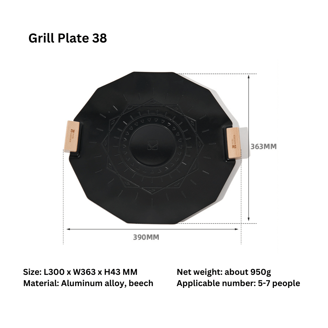 MOBI GARDEN Multipurpose Grill Plate 38CM