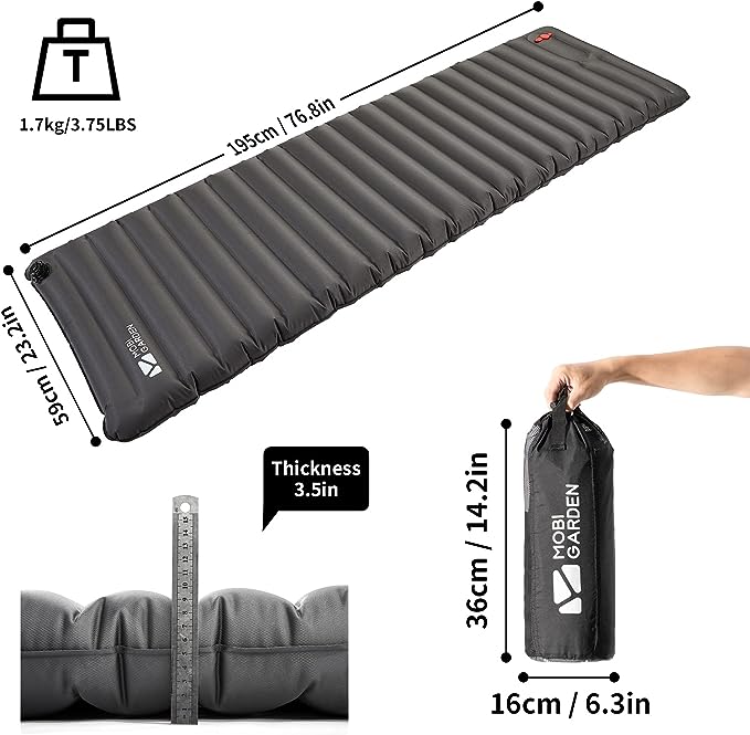 MOBI GARDEN Inflatable Sleeping Pad 1P