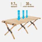MOBI GARDEN Glamping Wood Roll Table – L