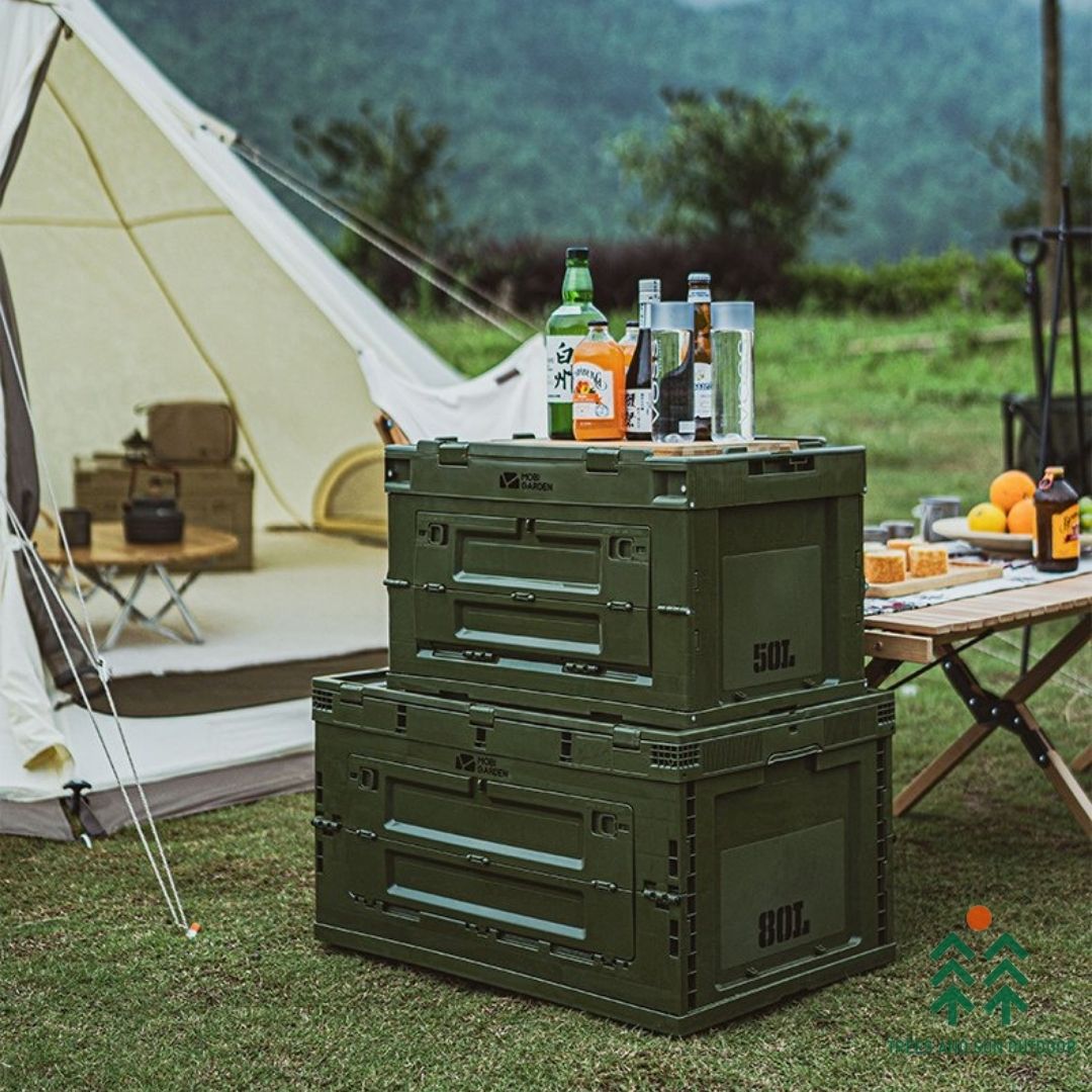 MOBI GARDEN Folding Camping Storage Box 80L