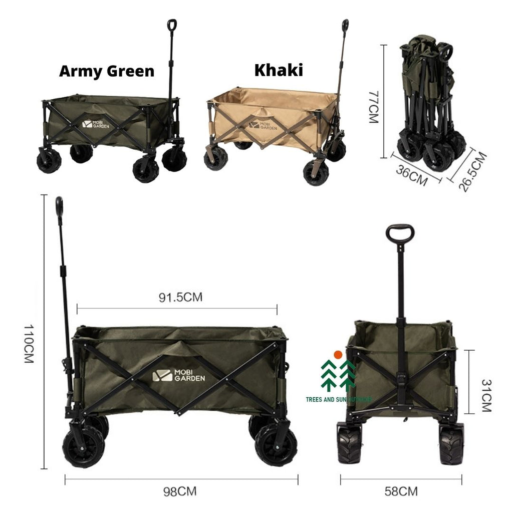 MOBI GARDEN Camping Wagon Trolley 140L