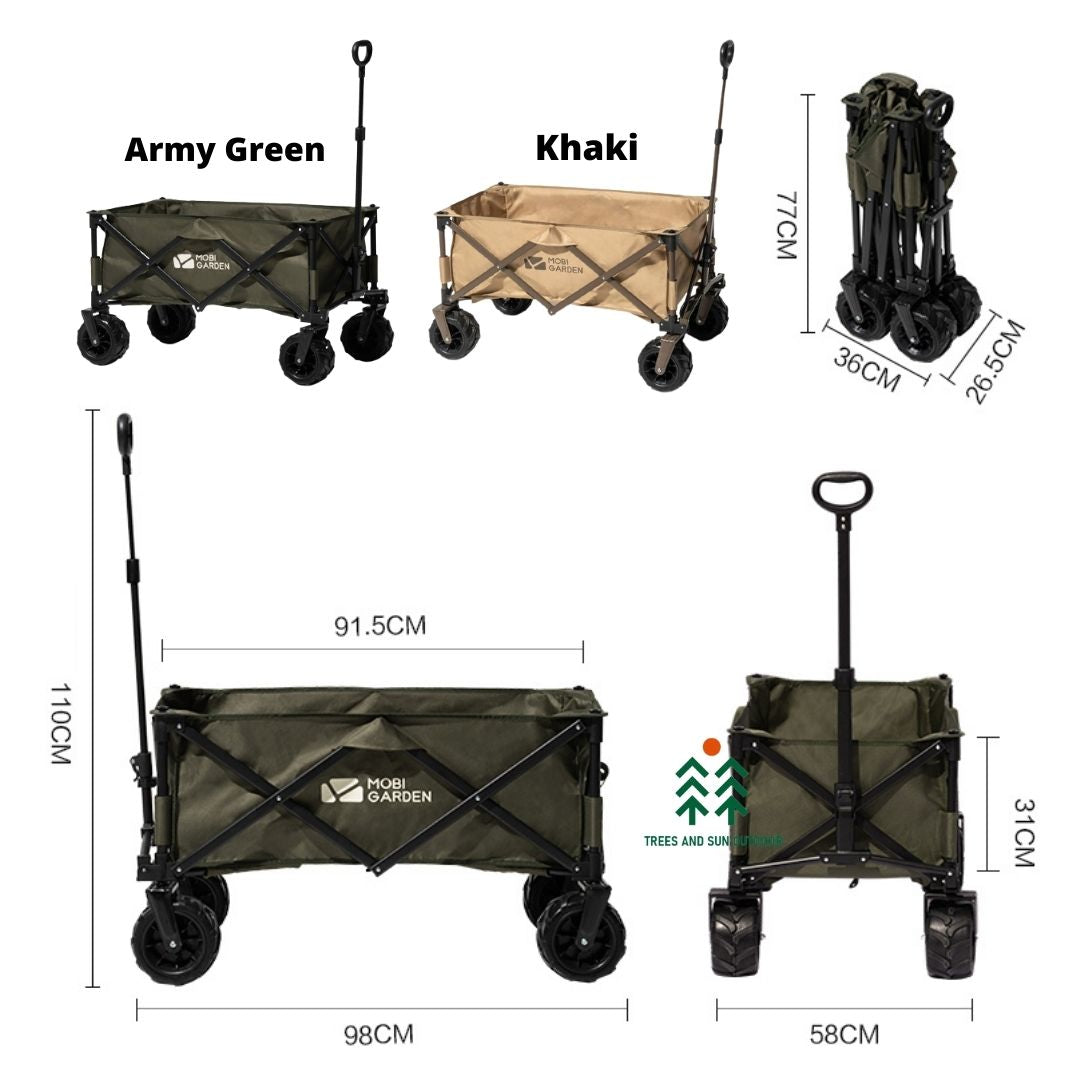 MOBI GARDEN Camping Wagon Trolley 140L