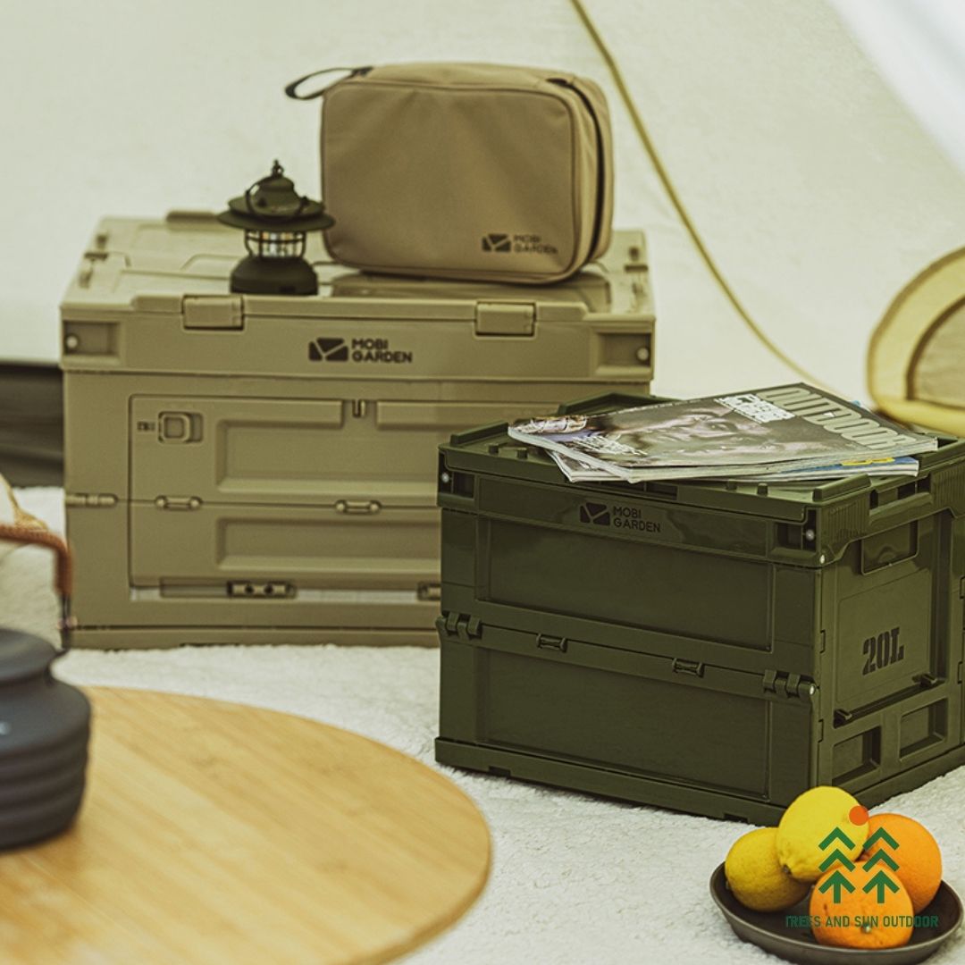 MOBI GARDEN Folding Camping Storage Box 80L