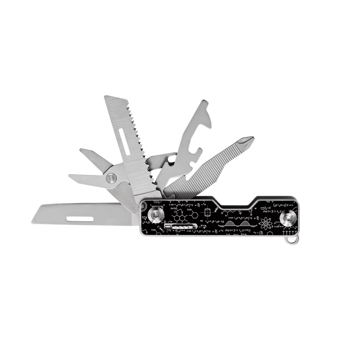 SWISS TECH Zebra 9 in 1 Black Multitool Pocket Folding Portable Knife WF1001
