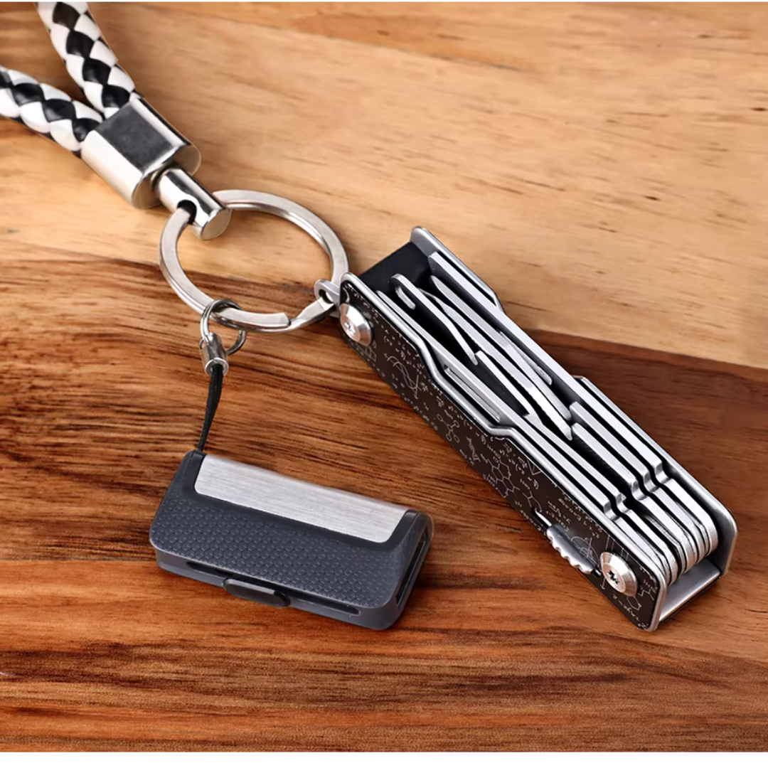 SWISS TECH Zebra 9 in 1 Black Multitool Pocket Folding Portable Knife WF1001
