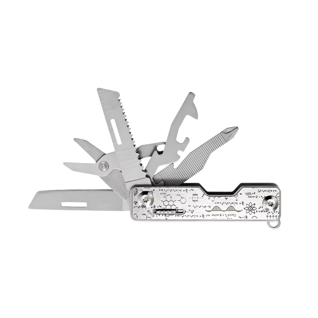 SWISS TECH Zebra 9 in 1 Steel Multitool Pocket Folding Portable Knife WF1002