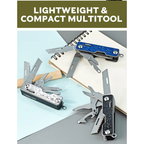 SWISS TECH Zebra 9 in 1 Steel Multitool Pocket Folding Portable Knife WF1002