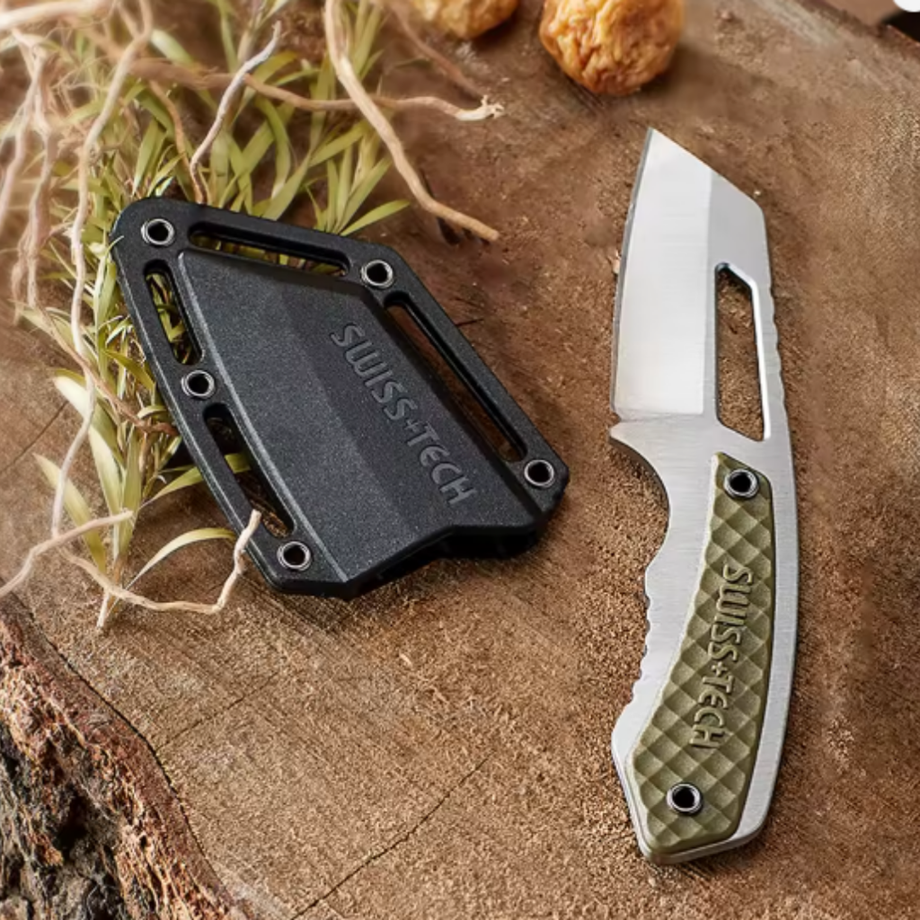 SWISS TECH Fixed Blade Army Green Straight Blade Portable J0200021