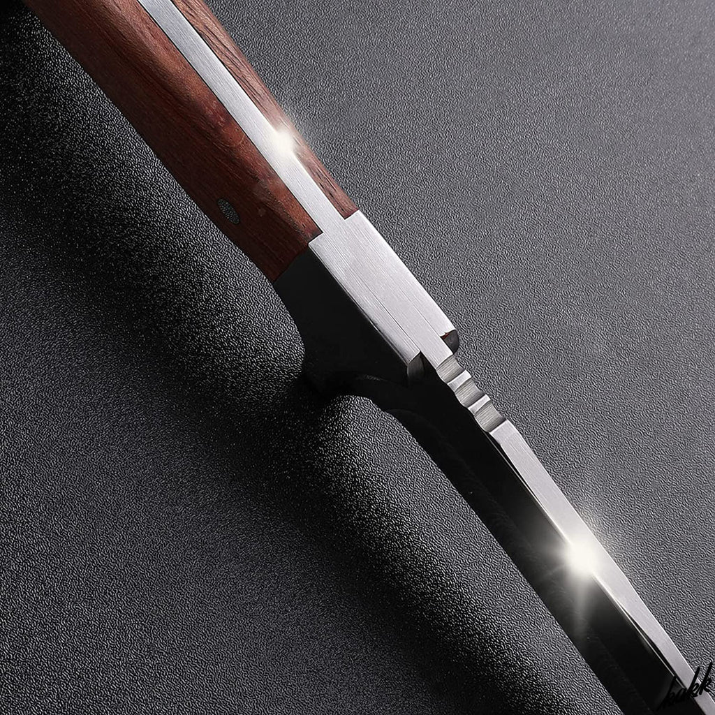 SWISS TECH Fixed Blade Knife with Leather Sheath Full-Tang SK1001