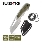 SWISS TECH Fixed Blade Army Green Straight Blade Portable J0200021