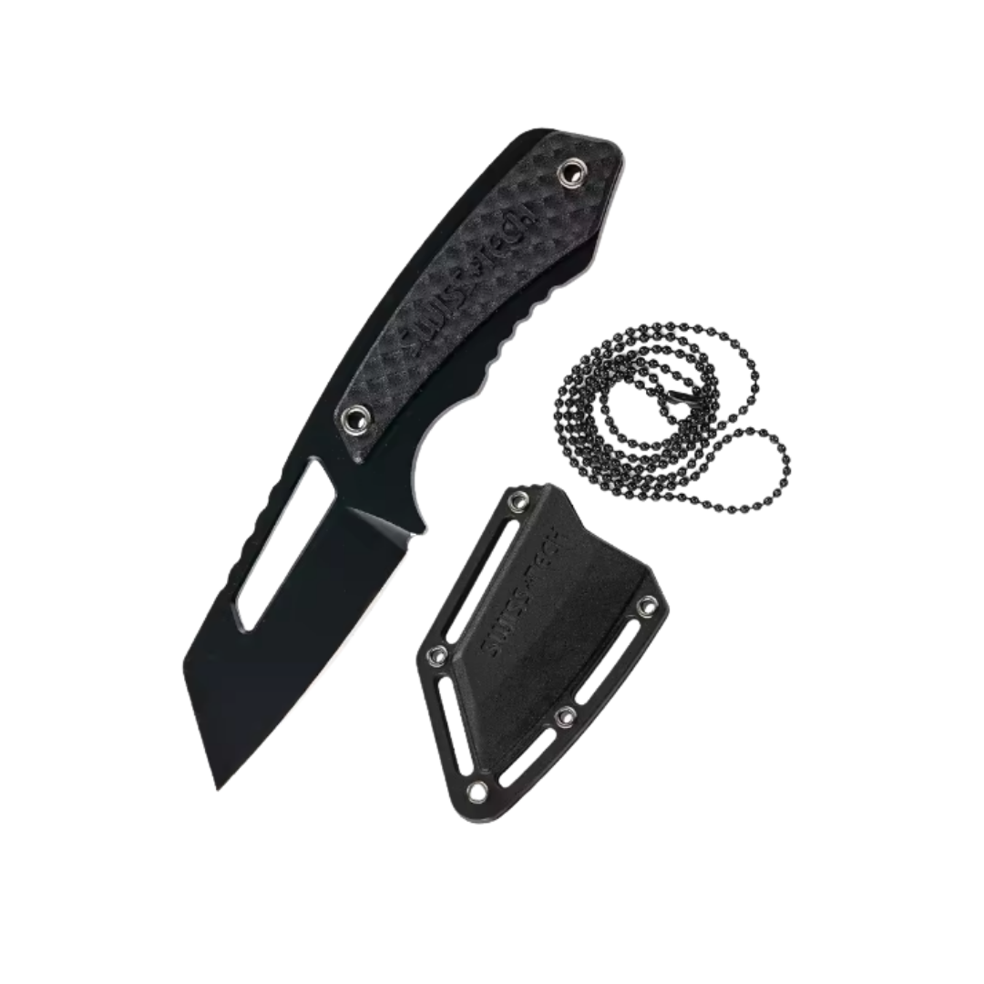 SWISS TECH Fixed Blade Black Straight Blade Portable J0200020
