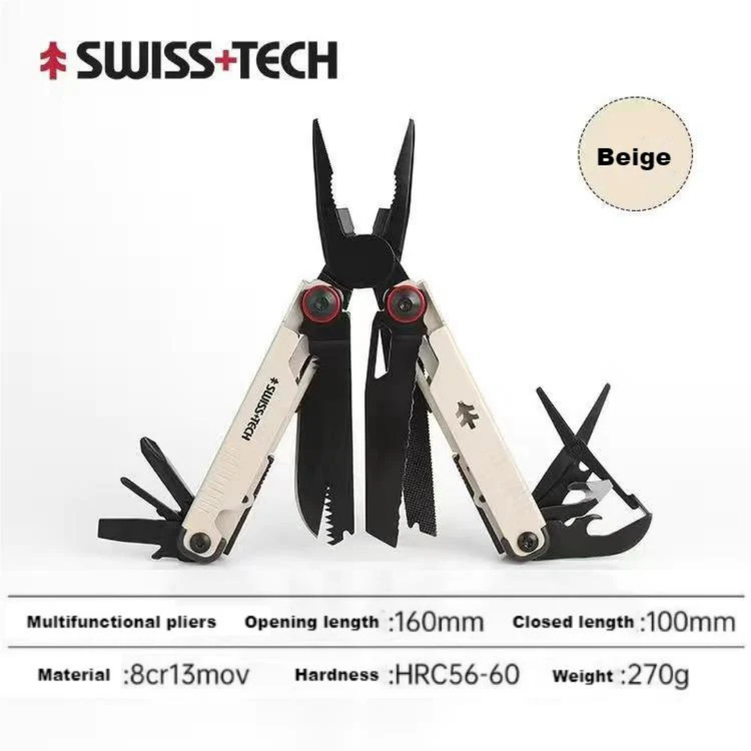 SWISS TECH Chameleon 16 in 1 Cream Multi-Functional Pliers ML2034