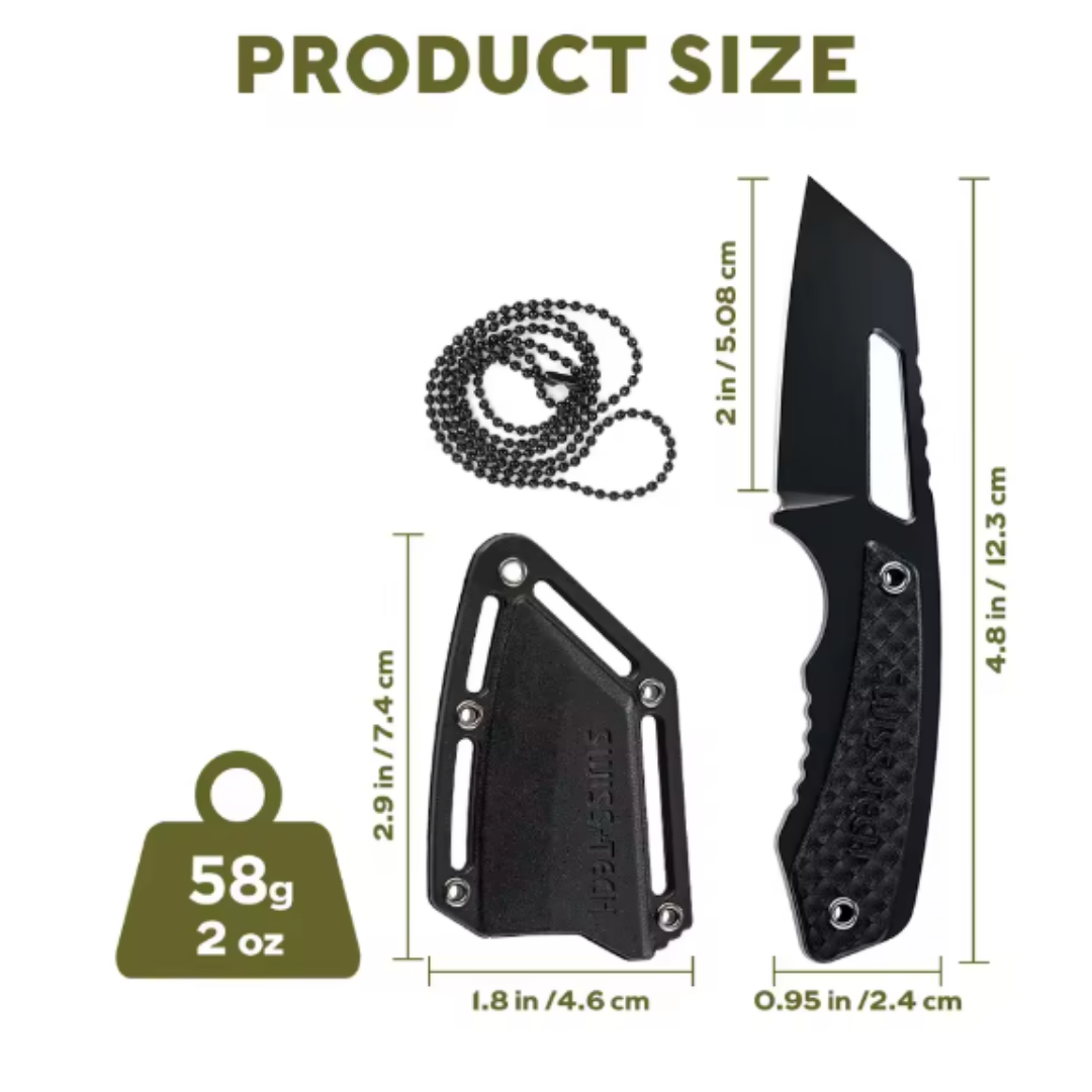 SWISS TECH Fixed Blade Black Straight Blade Portable J0200020