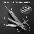 SWISS TECH Wolf Tooth 11 IN 1 Silver Folding Mini Multitool WP1002