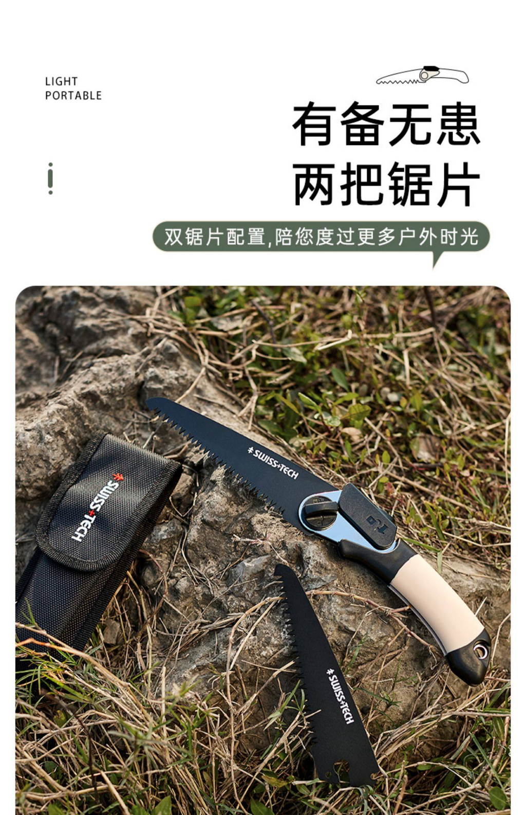 SWISS TECH Megalodon Folding Saw Compact Portable FC2001