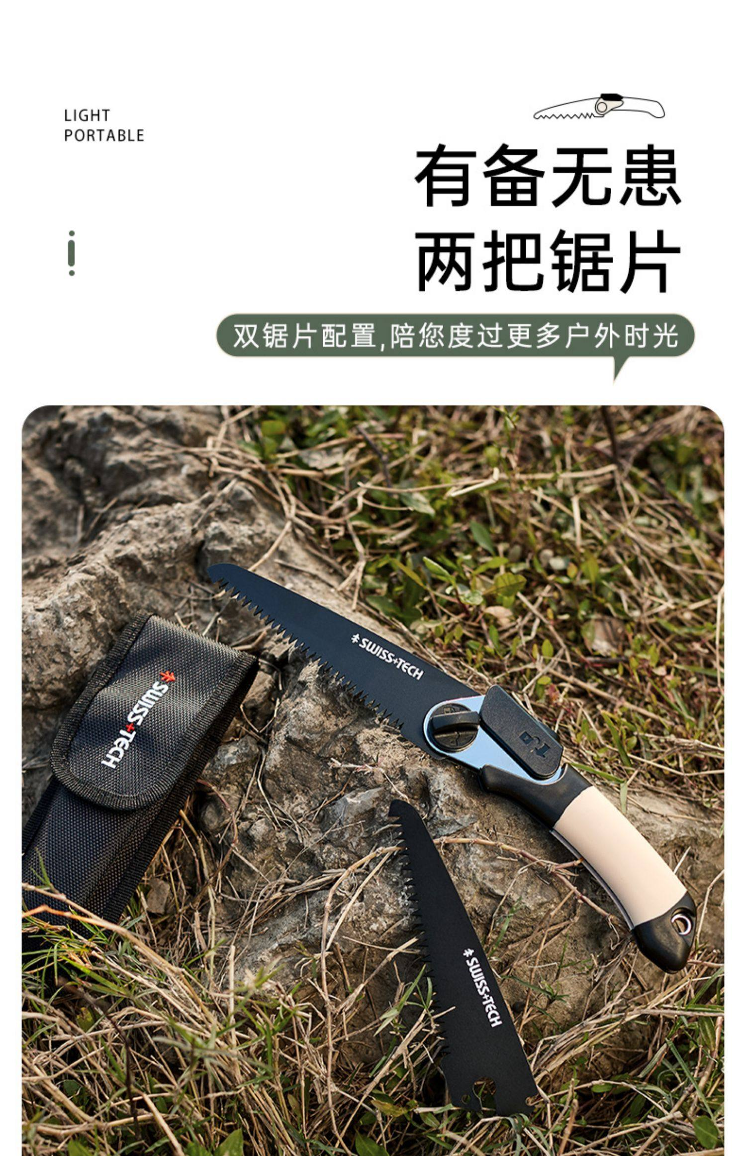 SWISS TECH Megalodon Folding Saw Compact Portable FC2001
