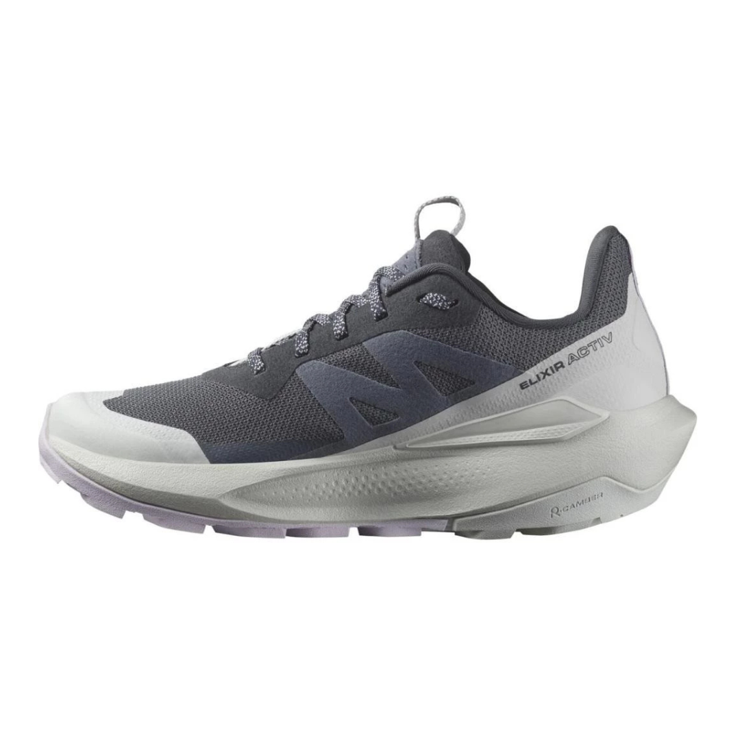 SALOMON Women's Elixir Activ Goretex Shoes- India Ink/Glacier Gray/Orchid Petal