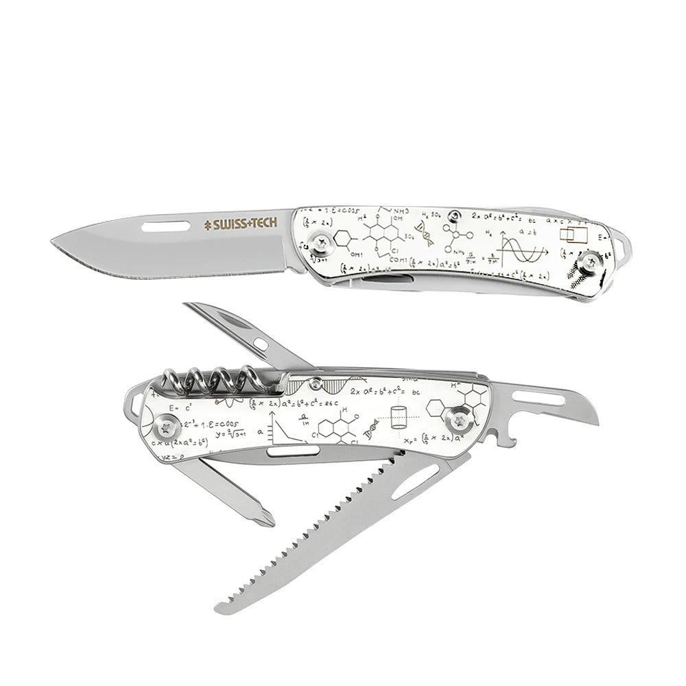 SWISS TECH Parrot 9 in 1 Silver Folding Pocket Multi-tool Kit AK1002