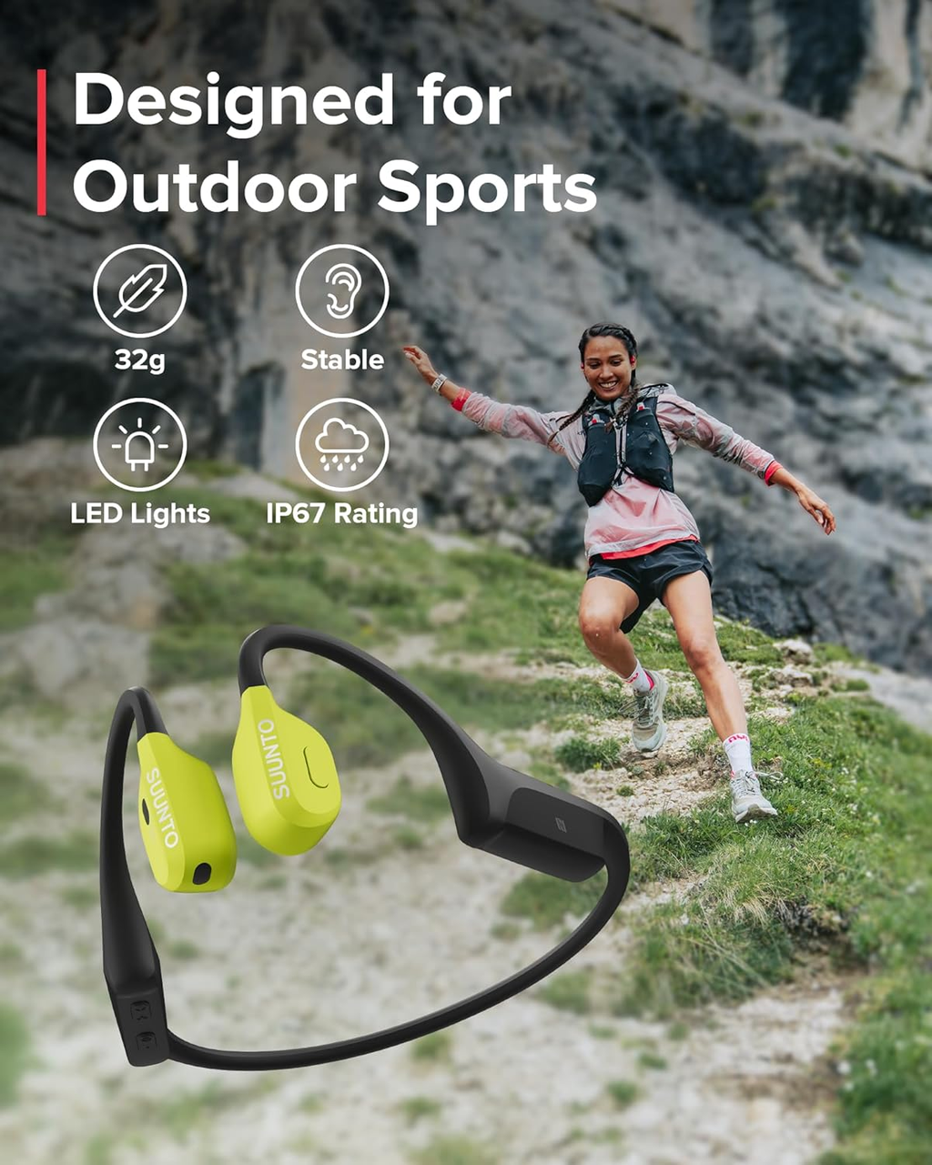 SUUNTO Wing Open-Ear Bone Conduction Headphones