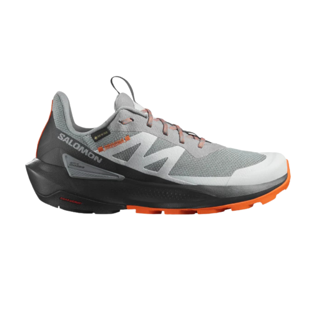 SALOMON Men's Elixir Activ Goretex Shoes - Sharkskin/Phantom/Dragon Fire