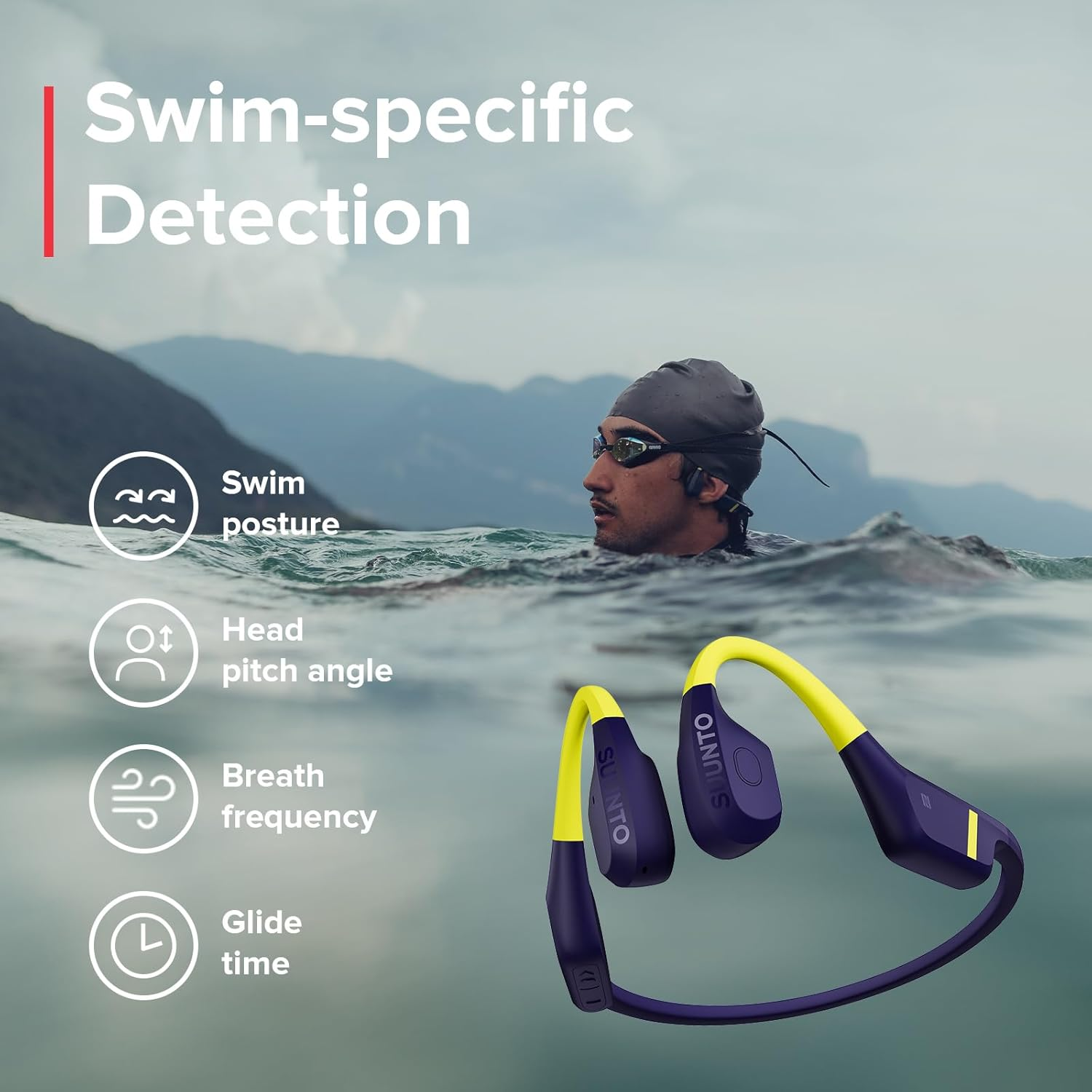 SUUNTO Aqua Open-Ear Swimming Bone Conduction Headphone