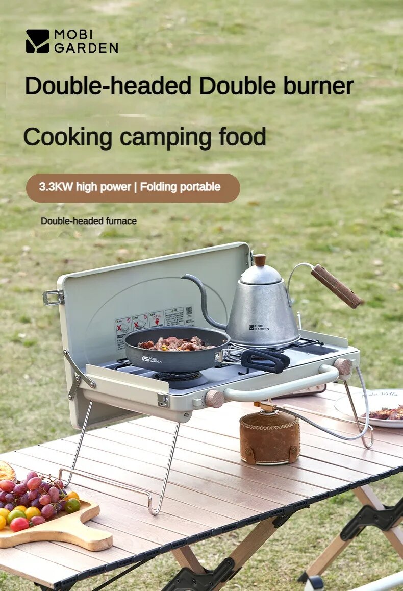 MOBI GARDEN Double-Headed Burner Gas Stove