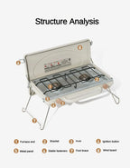 MOBI GARDEN Double-Headed Burner Gas Stove