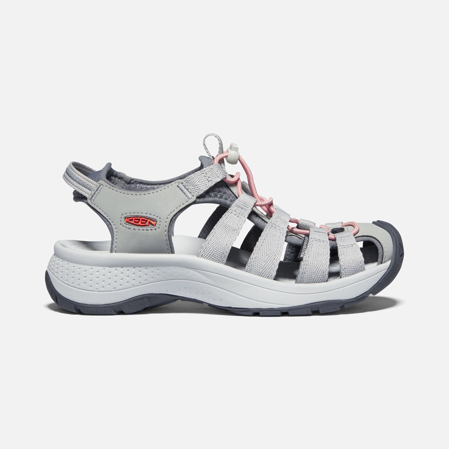 KEEN Women's Astoria West Sandal - Grey/Coral