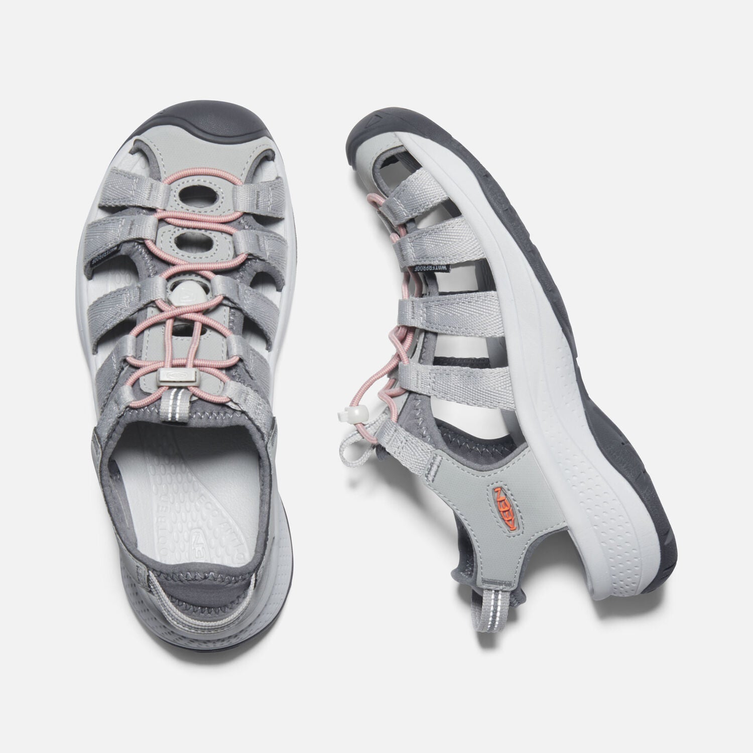 KEEN Women's Astoria West Sandal - Grey/Coral