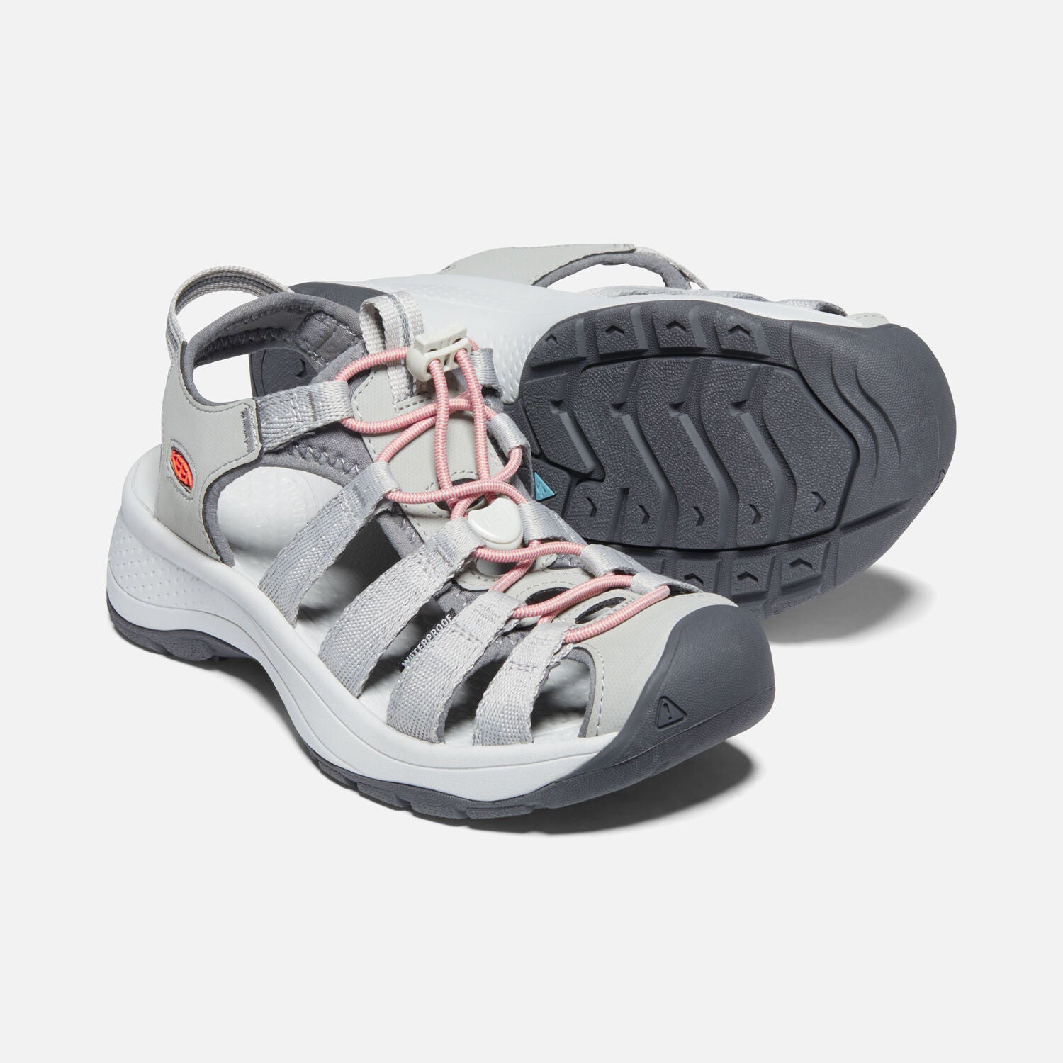 KEEN Women's Astoria West Sandal - Grey/Coral