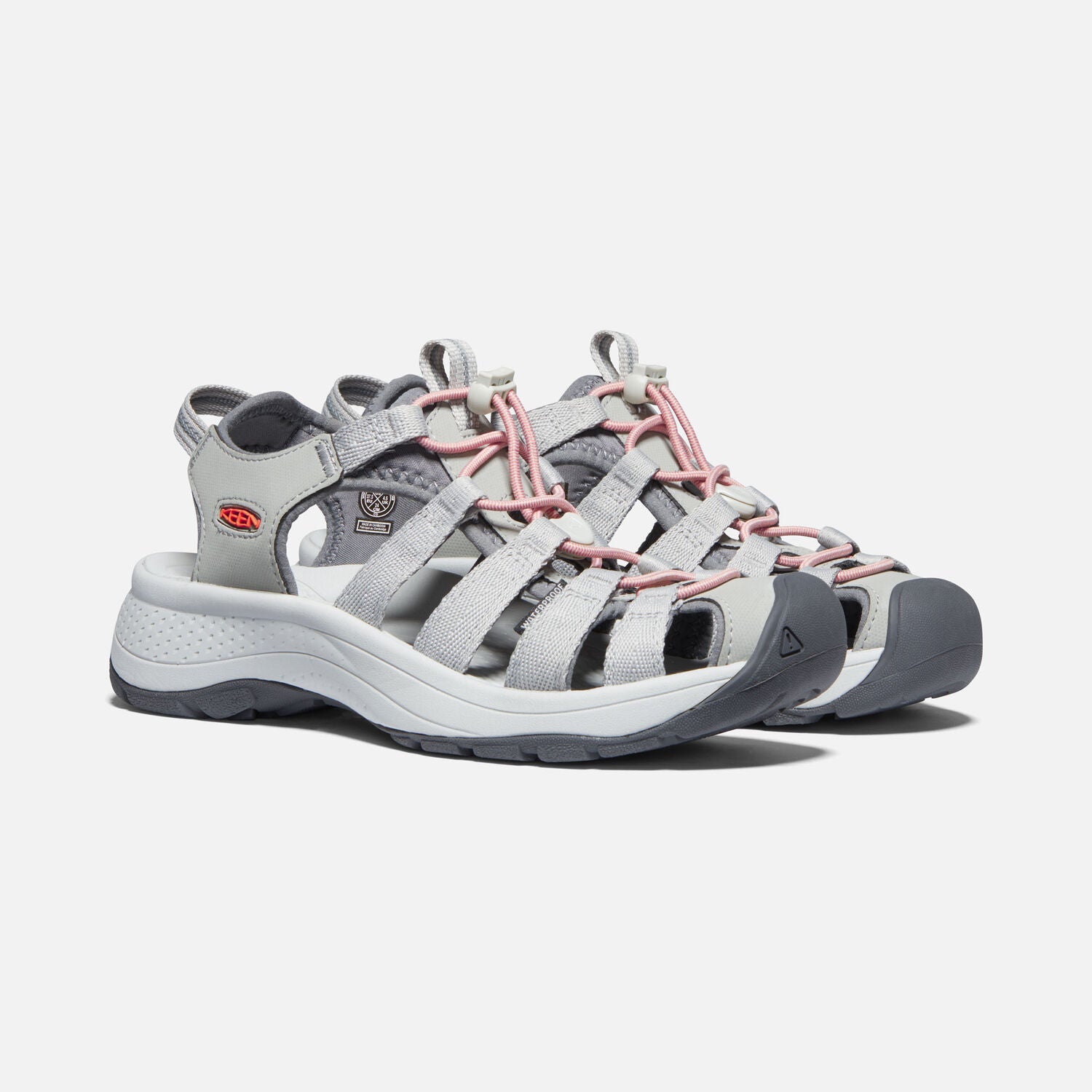 KEEN Women's Astoria West Sandal - Grey/Coral