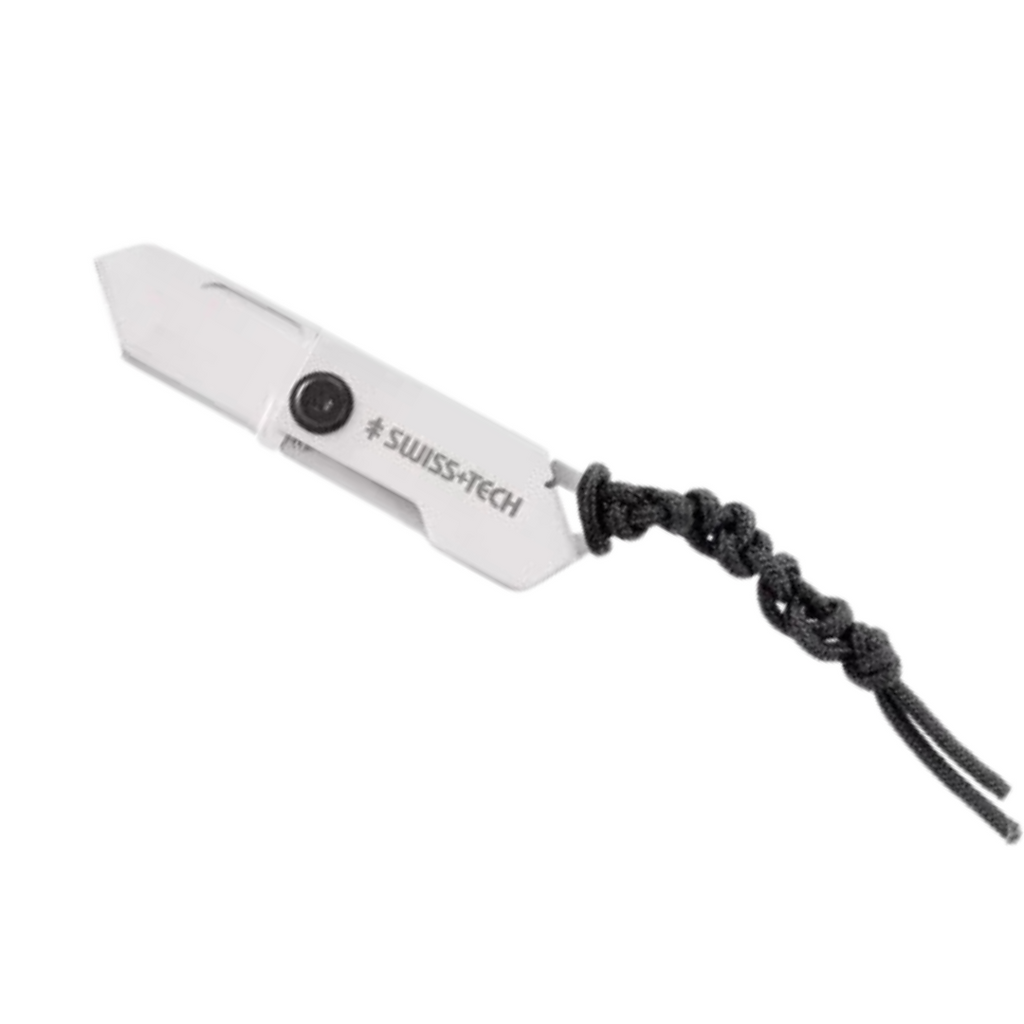SWISS TECH Glowworm Small Grey Stainless Steel Mini Folding Knife BC1003