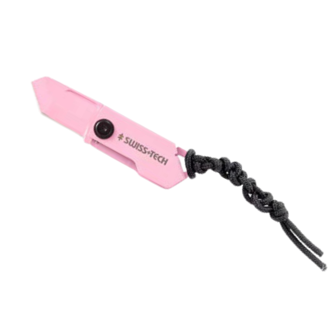 SWISS TECH Glowworm Small Pink Stainless Steel Mini Folding Knife BC1002
