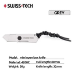 SWISS TECH Glowworm Small Grey Stainless Steel Mini Folding Knife BC1003