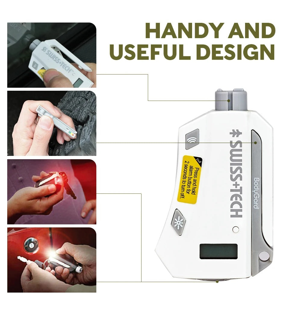 SWISS TECH Auto Emergency Escape Tool 7 in 1 Glass Breaker Seat ET3001