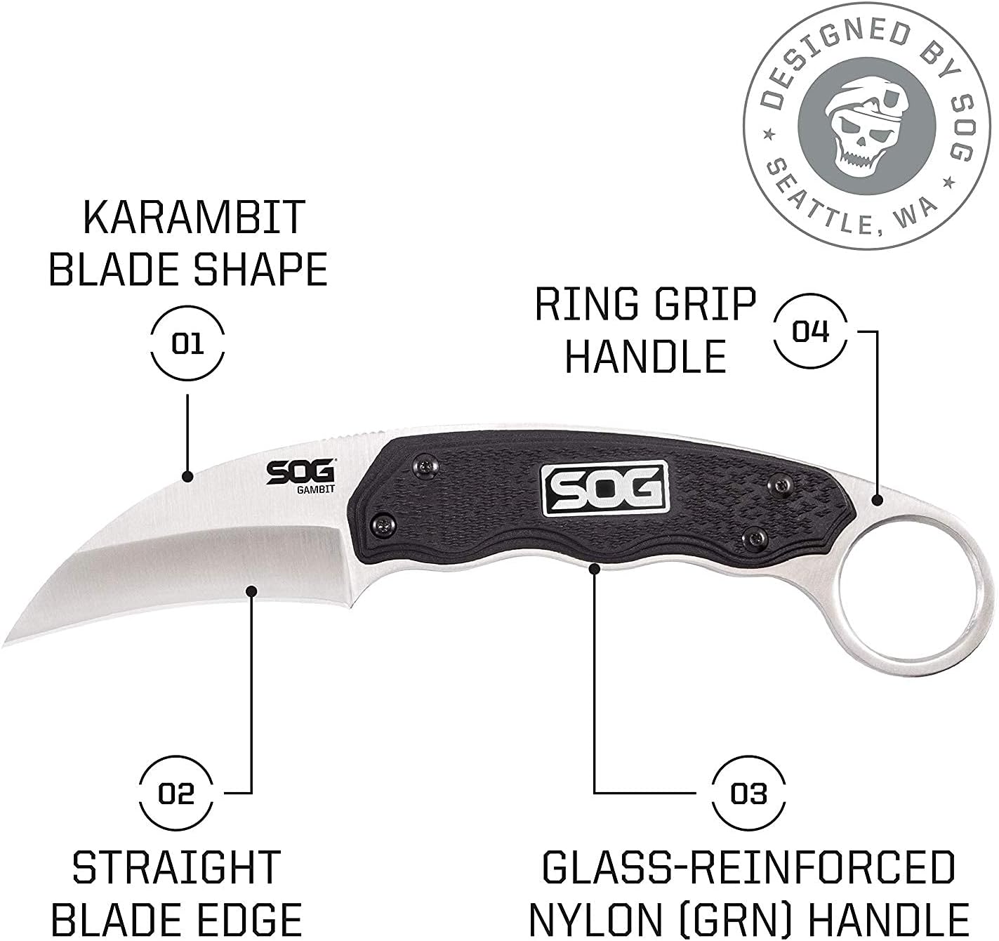 SOG Gambit Survival Curved Knife