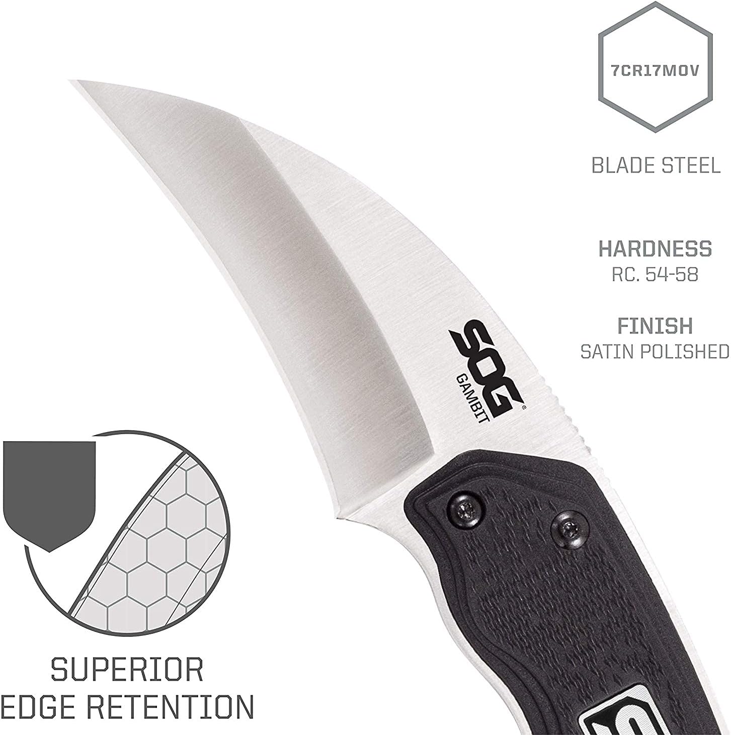 SOG Gambit Survival Curved Knife