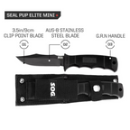 SOG Seal Pup Elite Mini Tactical Fixed Blade Knife