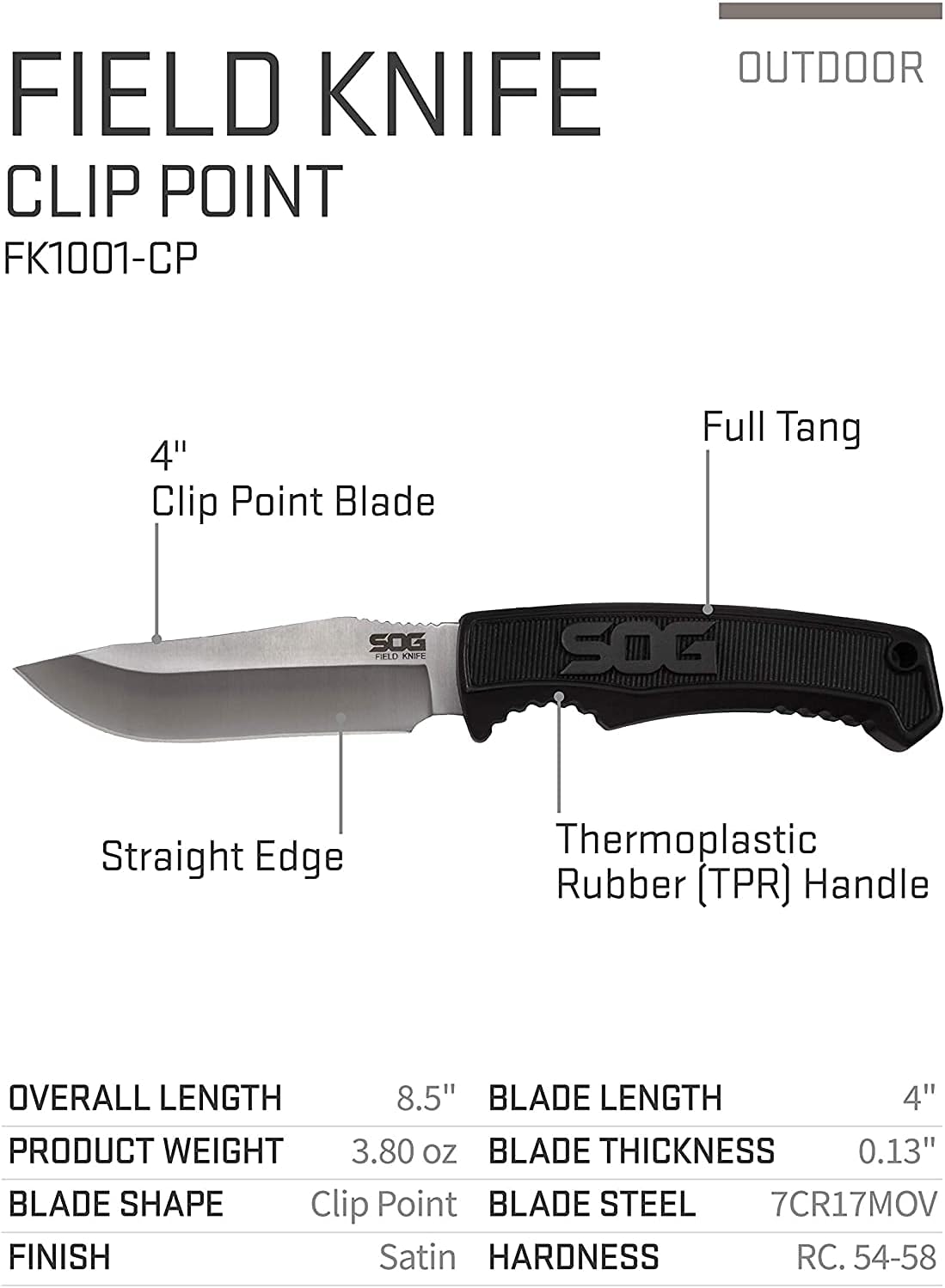 SOG Survival Tactical Field Knife